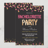 Chic Bachelorette Party Invitation Kaart (Voorkant / Achterkant)