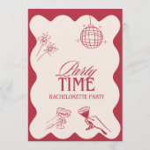 Chic Bachelorette Weekend Invitation for Bride-to- Kaart (Achterkant)