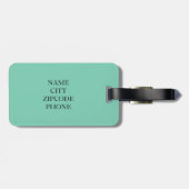 CHIC BAGAGE/TAS LABEL_MODERN MINT/WIT/ZWART BAGAGELABEL (Achterkant horizontaal)