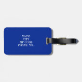 CHIC BAGAGELABEL_BLACK/BLUE/WITTE INITIAAL/NAAM BAGAGELABEL (Achterkant horizontaal)