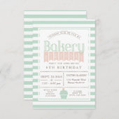 Chic Bakery Anniversaire Fête Invitation (Devant / Derrière)