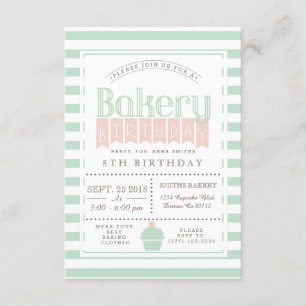 Chic Bakery Anniversaire Fête Invitation