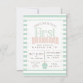 Chic Bakery First Birthday Party Invitation (Devant)