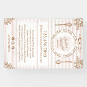 Chic Baking Utensils Cupcake Bakery Farmers Market Spandoek (Horizontaal)