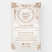 Chic Baking Utensils Cupcake Bakery Farmers Market Spandoek (Verticaal)