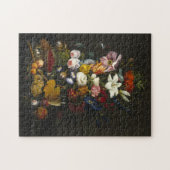 Chic Baroque Flowers still Life Art Oil Painting Legpuzzel (Horizontaal)