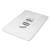 CHIC BATH MAT_WHITE SOLID/BLACK MONOGRAM BADMAT (Gekanteld)
