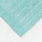 Chic Beach Girly Aqua Scallop Shell met naam Fleece Deken (Hoek)