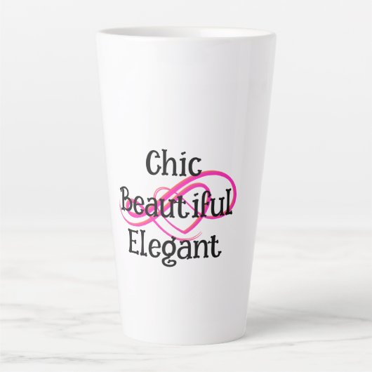 Chic, Beautiful, Elegant Latte Mug Latte Mok (Voorkant)