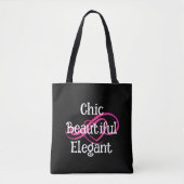 Chic, Beautiful, Elegant Tote Draagtas (Voorkant)