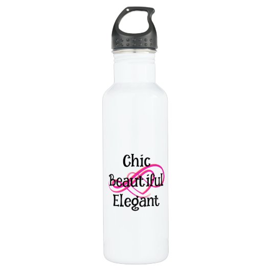 Chic, Beautiful, Elegant Water Bottle Waterfles (Voorkant)
