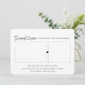 Chic Bedankt Foto Collage Birth Aankondiging (Staand voorkant)