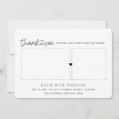 Chic Bedankt Foto Collage Birth Aankondiging (Voorkant)