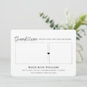 Chic Bedankt Foto Collage Birth Aankondiging (Staand voorkant)