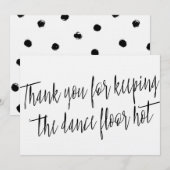 Chic "Bedankt" voor trouwband, muzikant of DJ Bedankkaart (Voorkant / Achterkant)