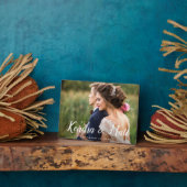 Chic-bedekking | Persoonlijke bruiloft foto Fotoplaat (Zijkant)