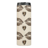 Chic Beige & Black Cheetah Print Thermosbeker (Achterkant)
