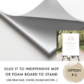 Chic Beige Cream Monogram Huwelijk Welkom Teken Poster