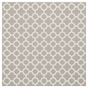 Chic Beige Grey Retro Cute Trellis Pattern Stof