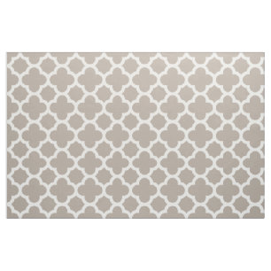 Chic Beige Grey Retro Cute Trellis Pattern Stof