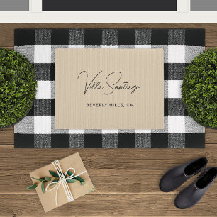 Chic Beige Home Verblijfnaam en Locatie Deurmat