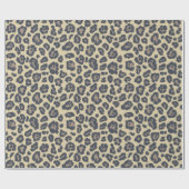 Chic Beige Leopard Print Patroon Cadeaupapier (Vlak)