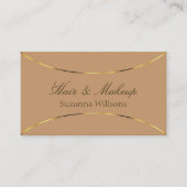 Chic Beige met Shimmery Gold Decor Simple Visitekaartje (Voorkant)