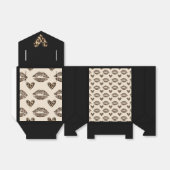 Chic Beige & Zwarte Cheetah Print Bedankdoosjes (Uitgevouwen)