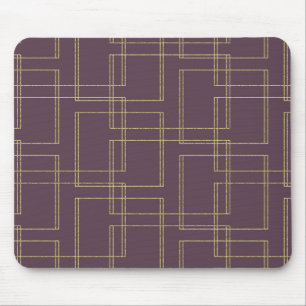 Chic Berry Mauve & Goud Geometrische Glam Muismat