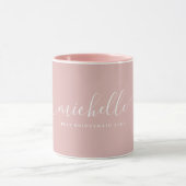 Chic Best Bridesmaid Ever Custom Name Script Mok (Midden)