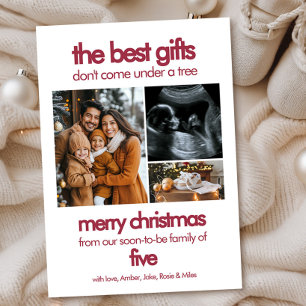 Chic Beste Cadeaus Broer of Zus Kerst Zwangerschap Feestdagenkaart