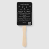 Chic Bewerkbare Krant Trouwprogramma QR-code Handwaaier (Achterkant)