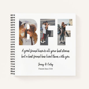 Chic BFF Beste Vriend Fotocollage Voor Altijd Quot Notitieboek
