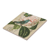 Chic Bird camellia franse botanische kunst Tegeltje (Zijkant)