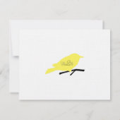 Chic Bird Silhouette & Stippen Hartelijk dank voor Bedankkaart (Achterkant)