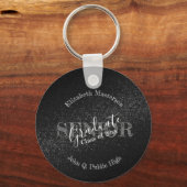 Chic Black Afstuderen Afstuderen hogere klasse Sleutelhanger (Voorkant)