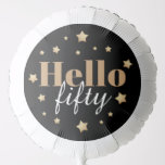 Chic Black and Gold 50th Birthday Balloon<br><div class="desc">Célébrez votre 50e anniversaire avec style en plaçant ces ballons autour de votre lieu pour garder l'esprit de fête! Ces ballons seraient une façon fantastique de décorer votre espace de fête ! Le design est basé sur le noir et le faux or faisant ces ballons super design et chic!</div>