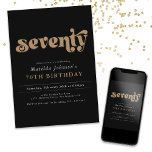 Chic Black and Gold 70th Birthday Party Invitation<br><div class="desc">Chic Black and Gold 70th Birthday Party Invitation. Faites de votre fête d'anniversaire un événement marquant avec notre design glamour noir et or, exubérant sophistication et luxe. Célébrez cette occasion spéciale en style avec des accents élégants qui créent une atmosphère éblouissante. La combinaison frappante de noir et d'or ajoute une...</div>