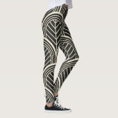 Chic Black and White Geometric Seamless Pattern Leggings (Rechts)
