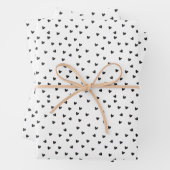 Chic Black and White Heart Pattern Valentine's Day Inpakpapier Vel (In situ)