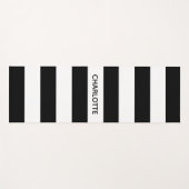 Chic black and white stripes custom name monogram yogamat (Voorkant (horizontaal))