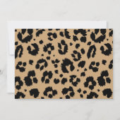 Chic Black Animal Print Leopard Baby shower Kaart (Achterkant)