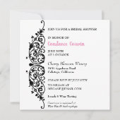 Chic Black Border Bridal Shower Uitnodiging (Voorkant)