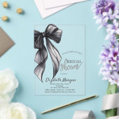 Chic Black Bow Striped Bridal Shower Invitation (Insitu (Mariage))