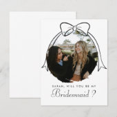 Chic Black Bow wordt mijn bruidsmeisje foto (Voorkant / Achterkant)
