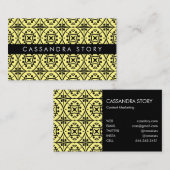 Chic Black en Blue Modern Pattern Visitekaartje (Voorkant / Achterkant)