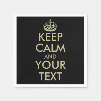 Chic black en faux goud houden kalm papier in luie servetten