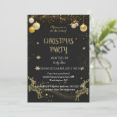 Chic Black en Gold Save The Date (Staand voorkant)