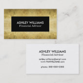 Chic Black en Gold | VISITEKAARTJES (Voorkant / Achterkant)