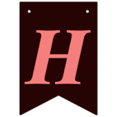 Chic Black en Red Confetti Happy Birthday Vlaggetjes (Tweede vlag)